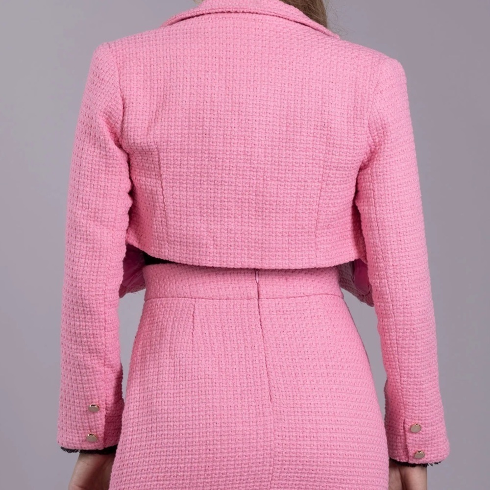 ByEgreis CROPPED pink BLAZER NWT size XL - Picture 4 of 4